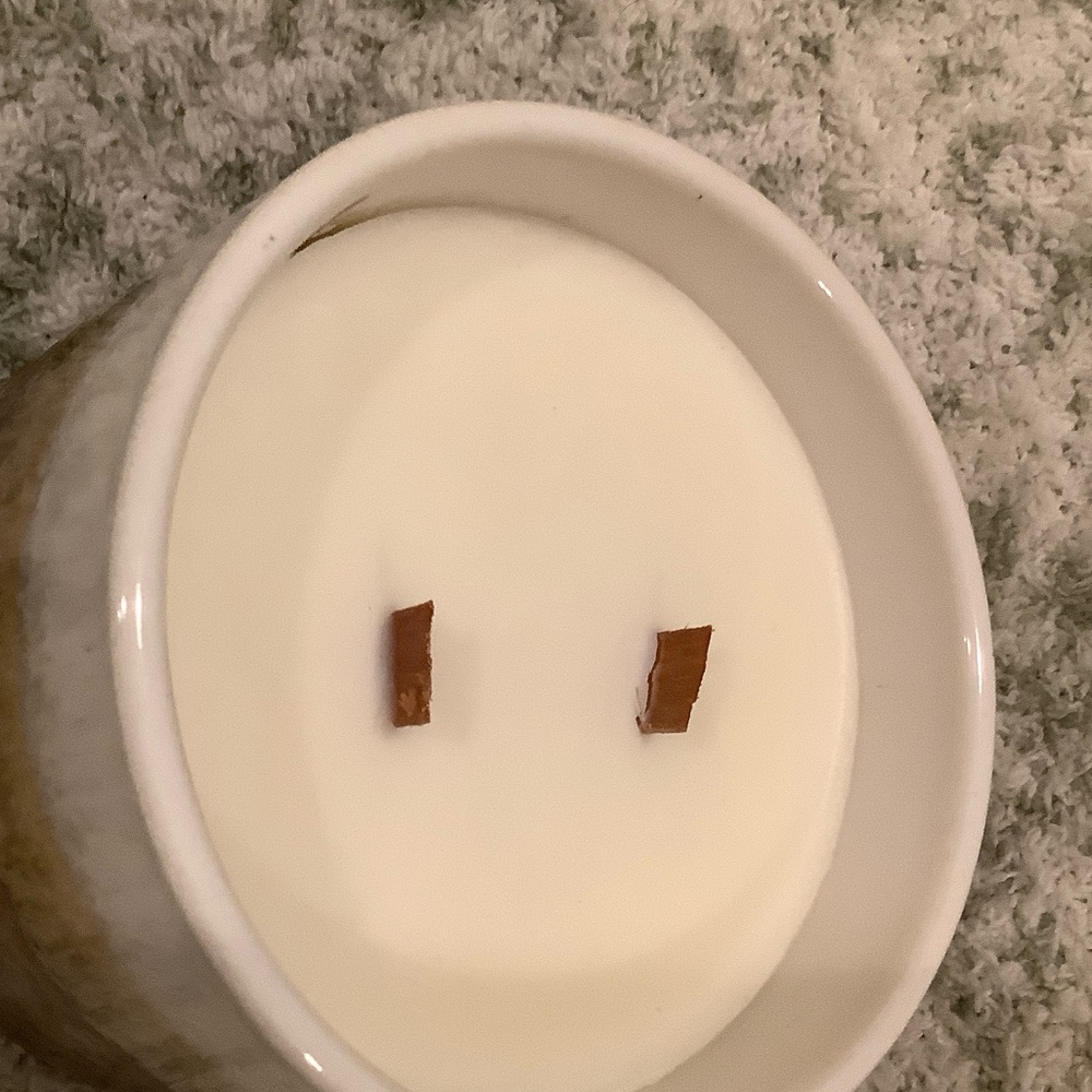 Ceramic Scented Honey Bun Soy Candle NWT 14 oz.   - Brown Gold and White Glazing - Picture 9 of 16